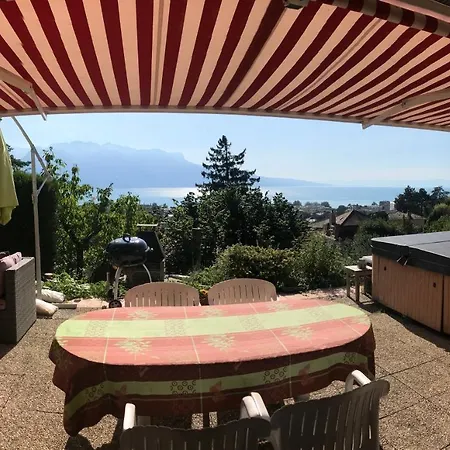 Vaste Rez De 4 Pieces Avec Vue Lac Et Jacuzzi Prive Region Montreux Proche Gare * לה טור-דה-פה